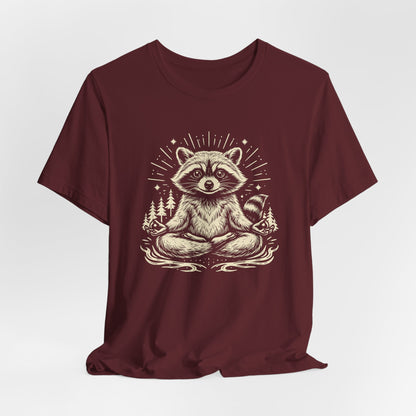 Cute Meditating Raccoon – Animal Spirit Tee