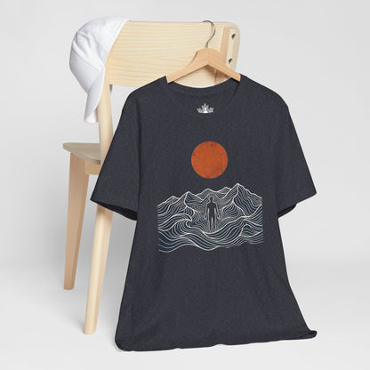 Retro Mountain Pose Men Tee