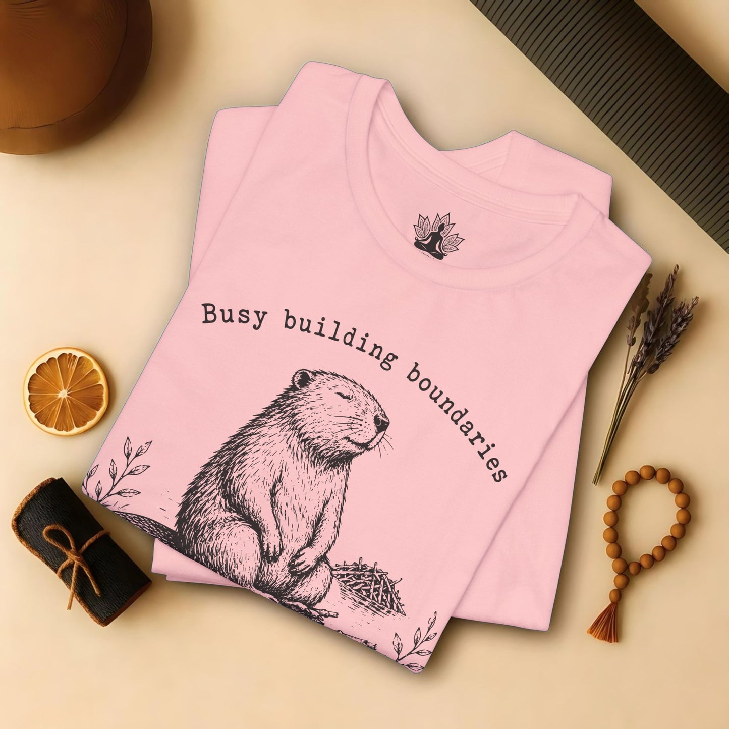 Busy Building Boundaries Beaver Tee
