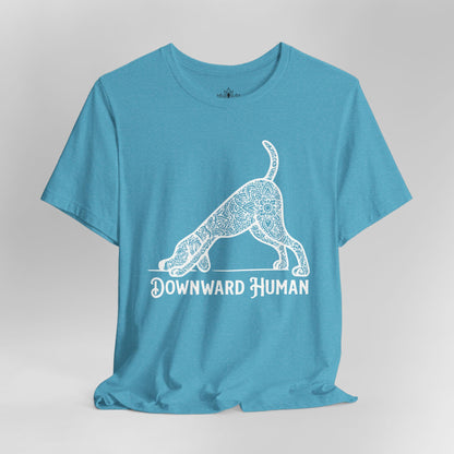 Downward Human Mandala Dog Tee