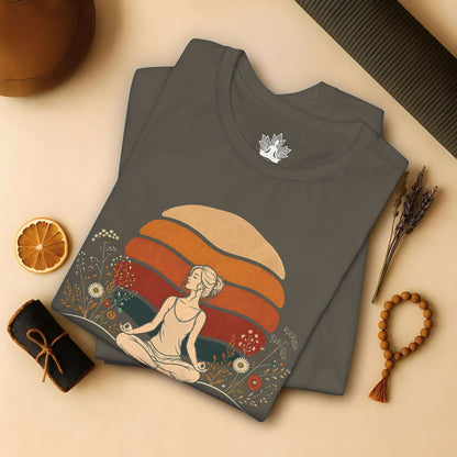 Retro Sunset Meditation Tee