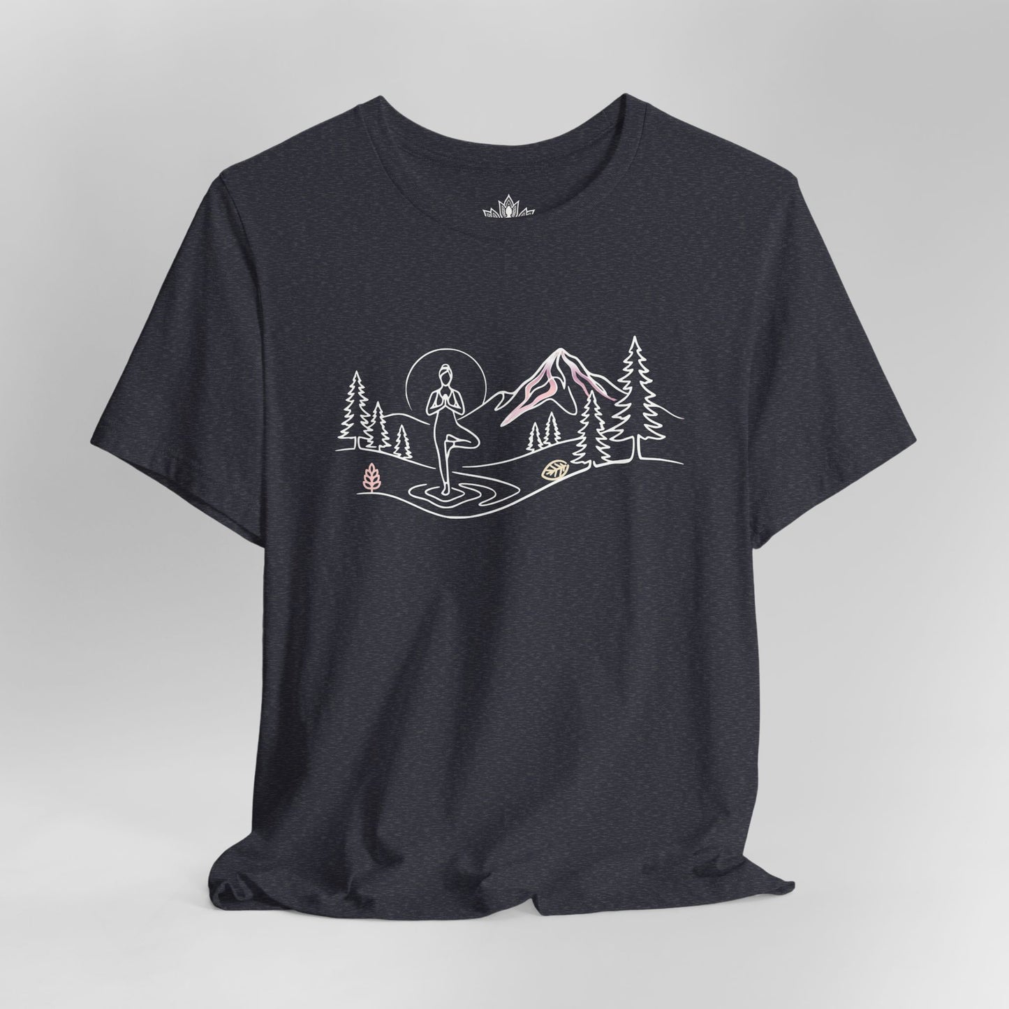 Tree Pose Line Art - Mountain Nature Tee