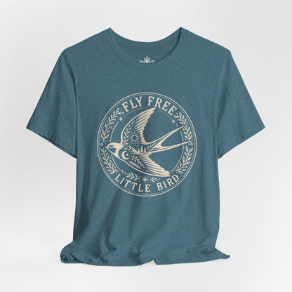 Fly Free, Little Bird Badge Tee