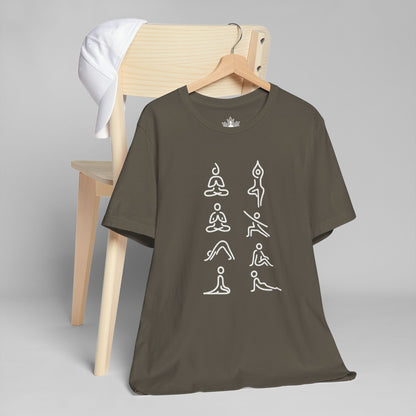 Minimalist Yoga Poses – Mindful Line Art Men Tee