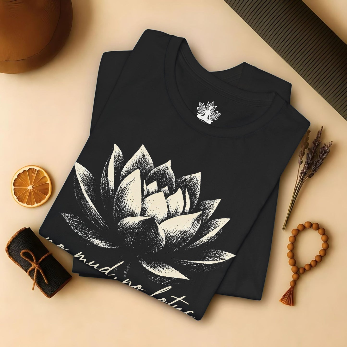 No Mud, No Lotus Shadow Art Tee