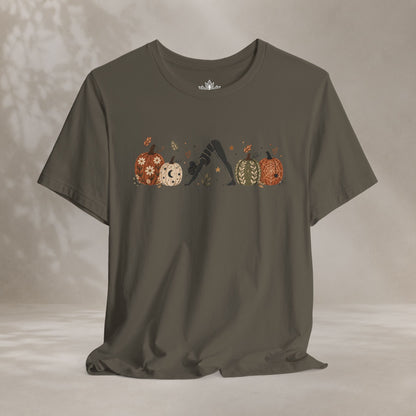 Boho Downward Dog Pumpkin Tee