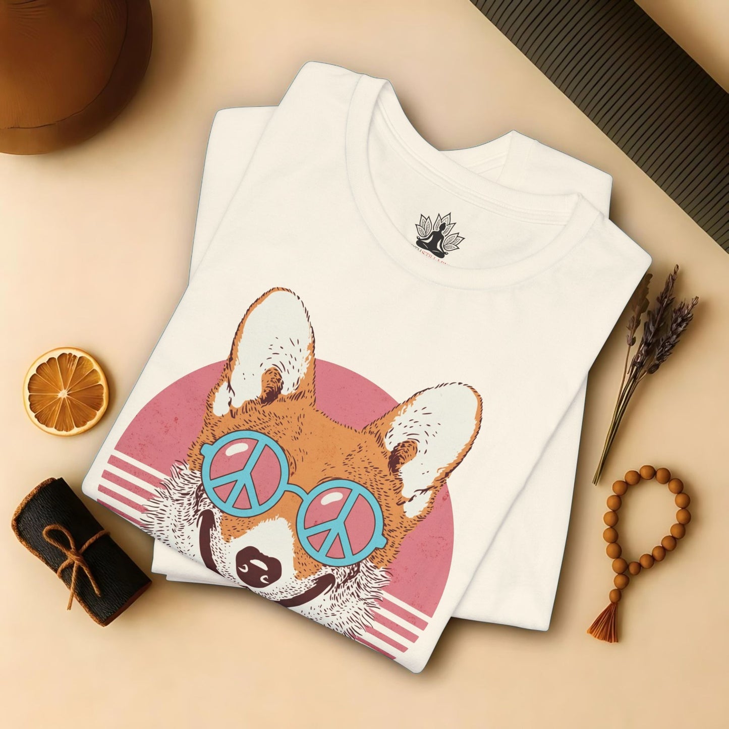 Rétro Corgi Peace & Love