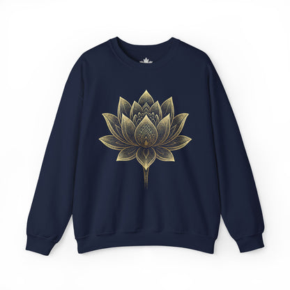Sweat-shirt Fleur de lotus dorée