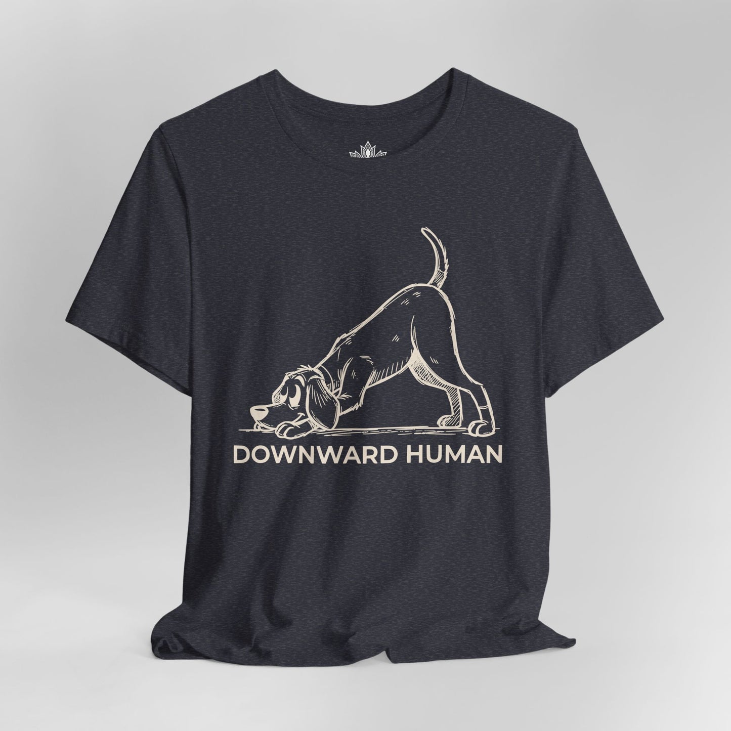 Downward Human – Funny Yoga Dog Vintage Tee