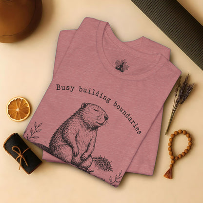 Busy Building Boundaries Beaver Tee