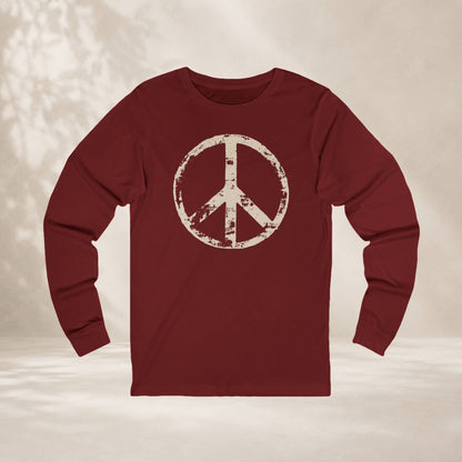 Vintage Peace Symbol Long Sleeve Tee