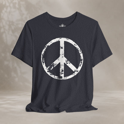 Vintage Peace Symbol Light Print Tee