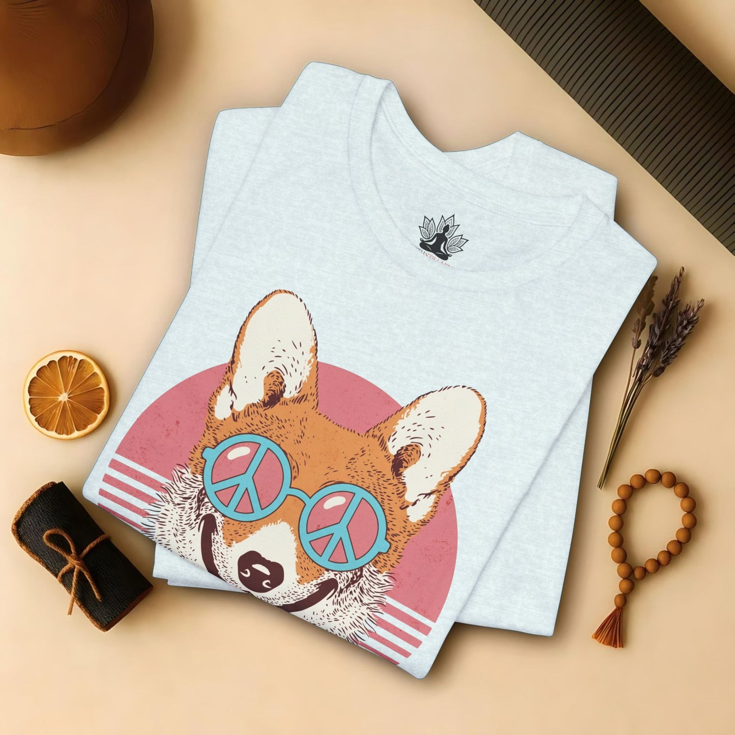 Rétro Corgi Peace & Love