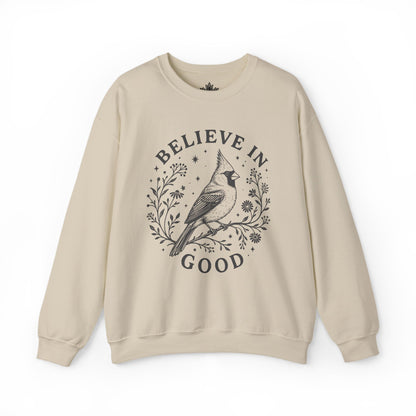 Believe In Good Cardinal Bird Sweatshirt