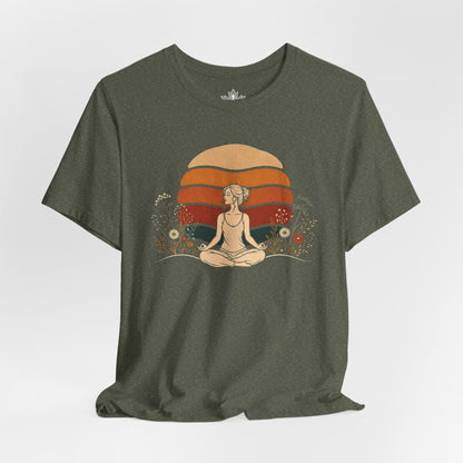 Retro Sunset Meditation Tee
