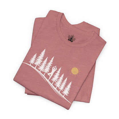Forest Tree Pose Yoga – Balance in Nature Men Tee