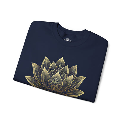 Sweat-shirt Fleur de lotus dorée