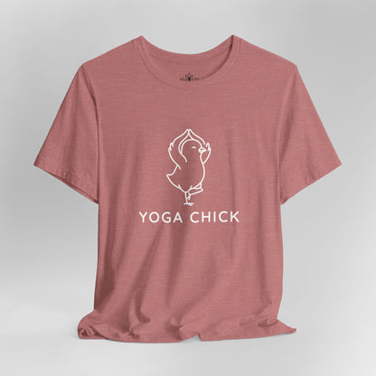 Minimalist Yoga Chick – Cute Mindful Humor Tee