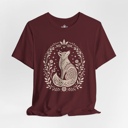 Boho Mandala Fox Linocut Tee