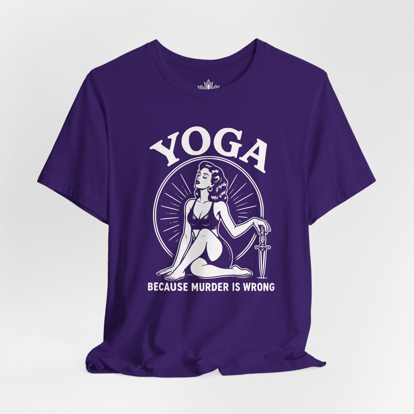 Yoga Because Murder Is Wrong Vintage Tee