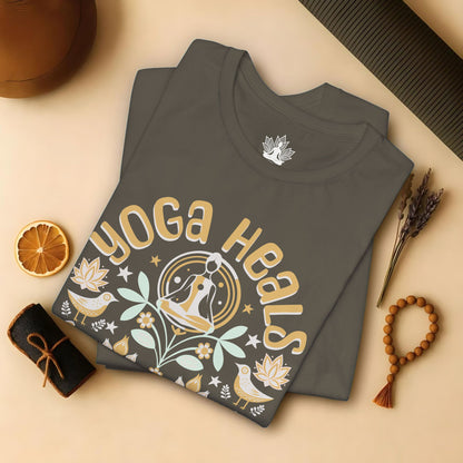 Yoga Heals the Mind & Soul – Boho Tee
