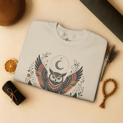 Boho Owl & Feathers Sweatshirt