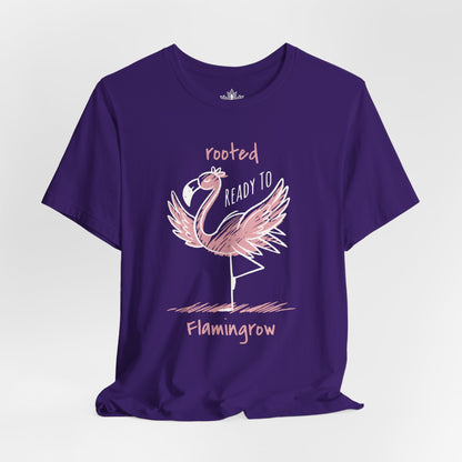 Flamingrow Tree Pose – Rooted & Mindful Flamingo Tee