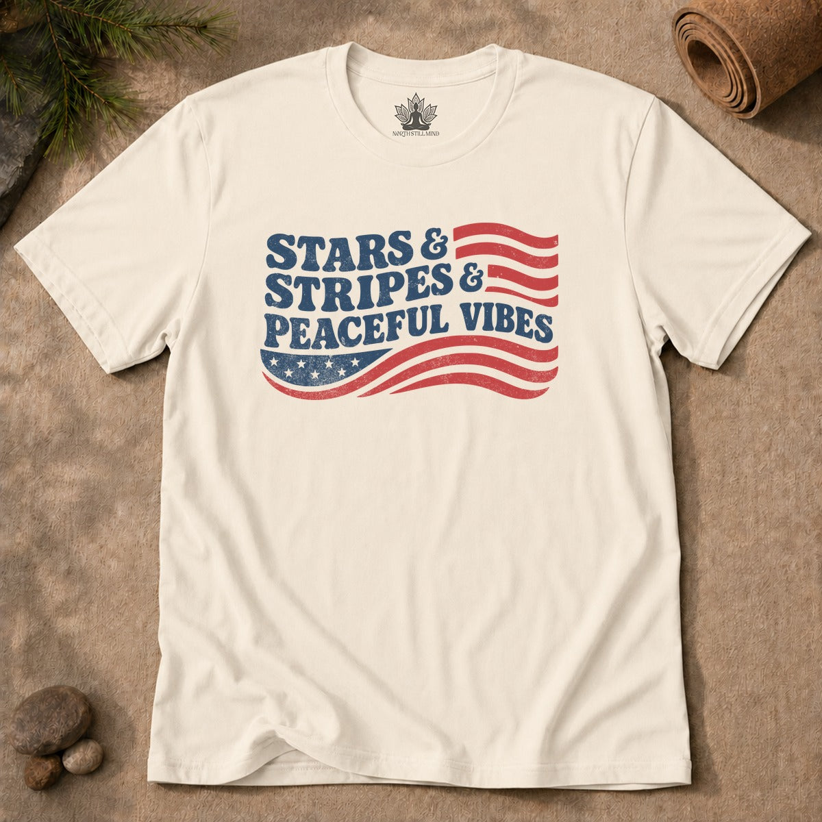 Stars & Stripes & Peaceful Vibes Men Tee