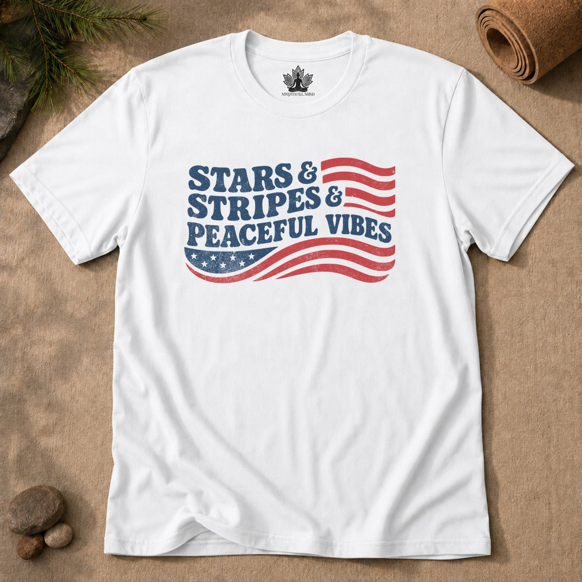 Stars & Stripes & Peaceful Vibes Men Tee