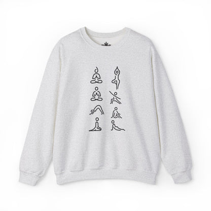 Line Art Yoga Poses Sweatshirt