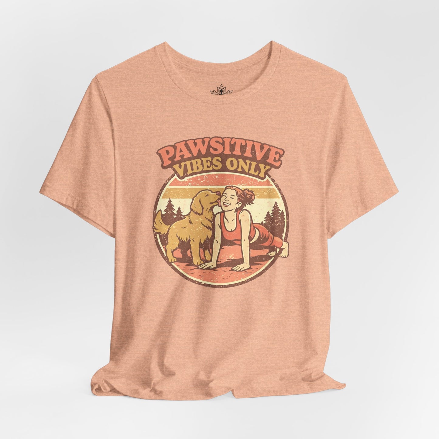 Retro Yogini & Happy Golden Retriever Tee