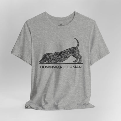 Teckel mandala 'Downward Human' - Chien Saucisse