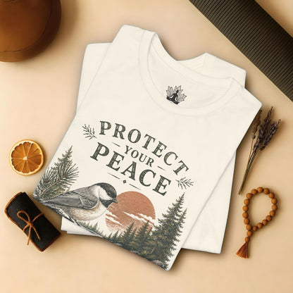 Protect Your Peace Retro Chickadee Tee