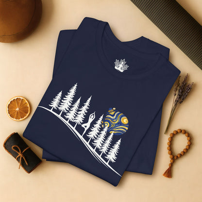 Forest Tree Pose In The Moonlight Tee
