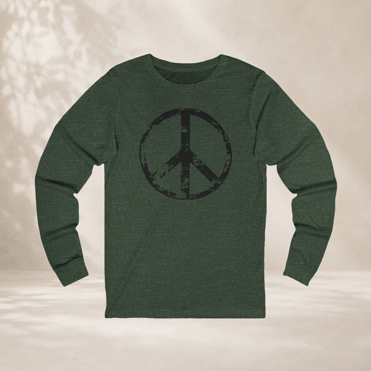 Vintage Peace Symbol Long Sleeve Tee