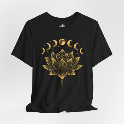 Golden Lotus & Moon Phases Tee