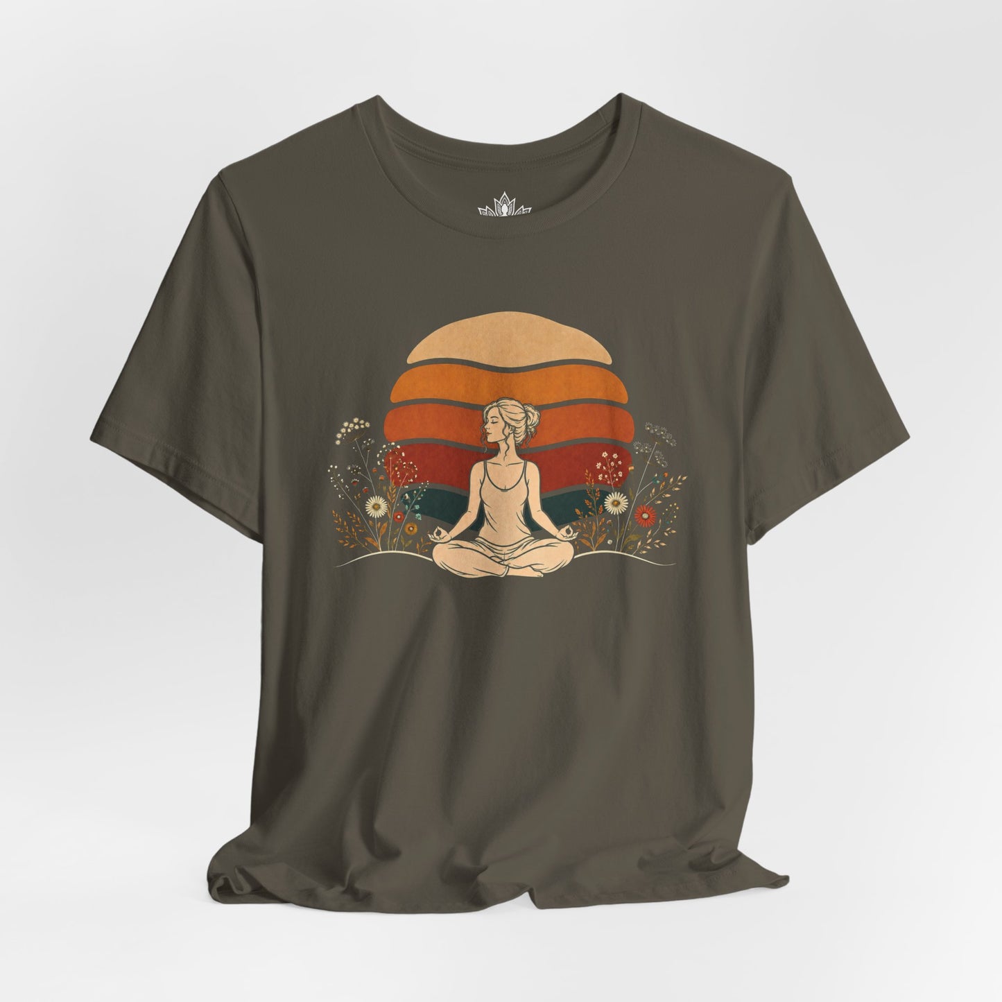 Retro Sunset Meditation Tee