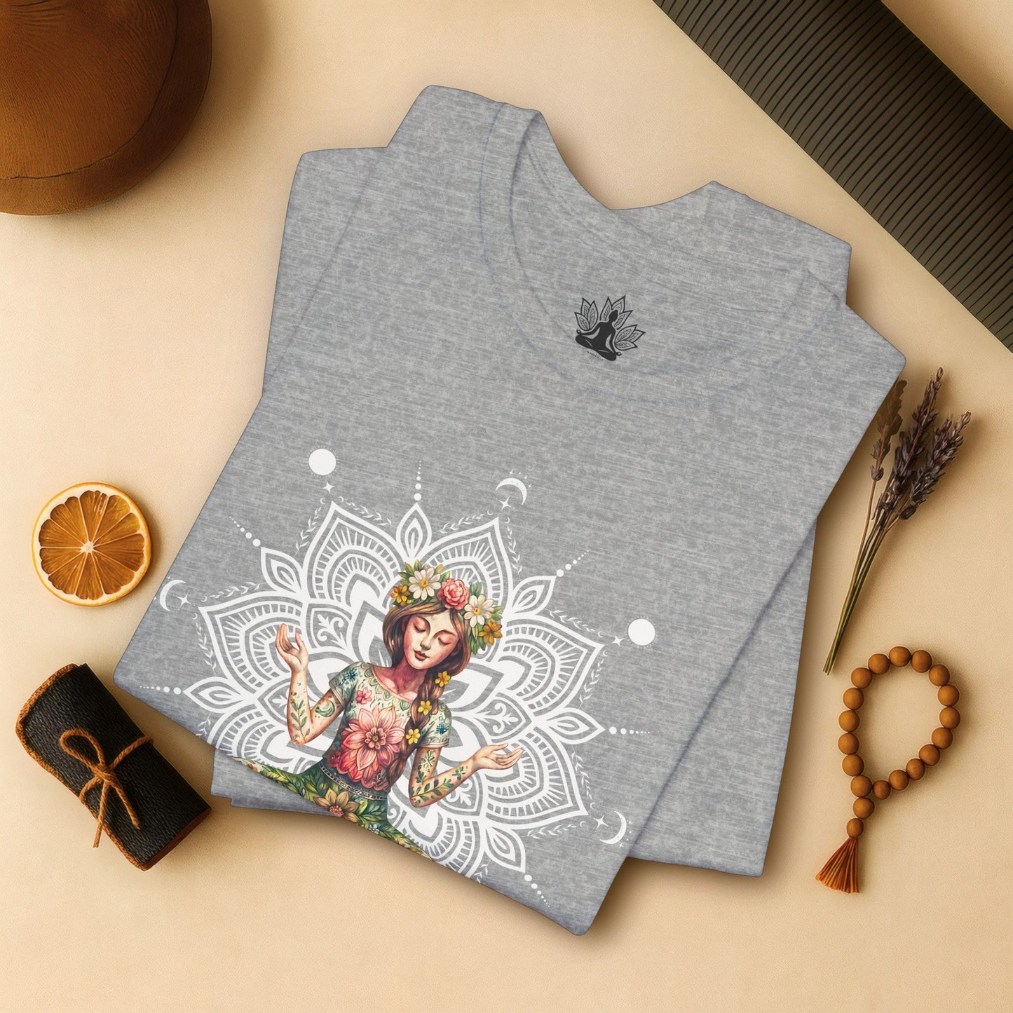 Flower Meditation Boho Tee