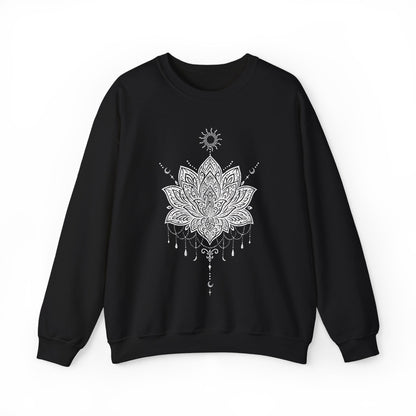 Sweat-shirt Yoga Conscient Mandala Lotus Sacré