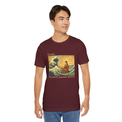 Exhale – Mindful Japanese Wave Men Tee