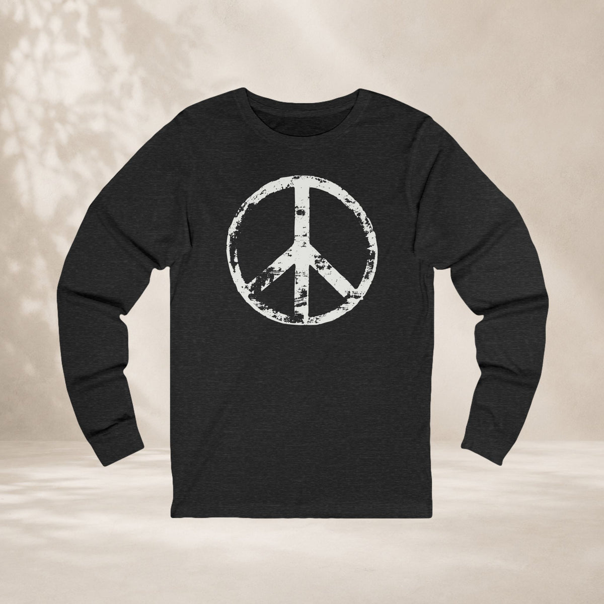 Vintage Peace Symbol Long Sleeve Tee
