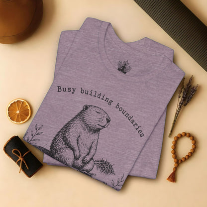 Busy Building Boundaries Beaver Tee