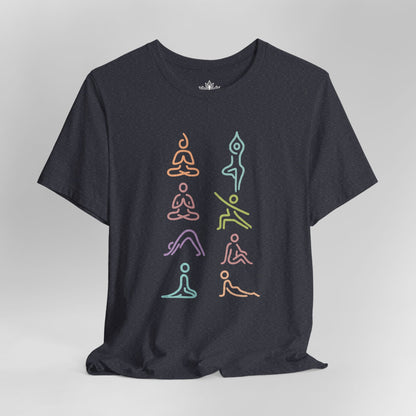 Minimalist Yoga Poses – Mindful Line Art Men Tee