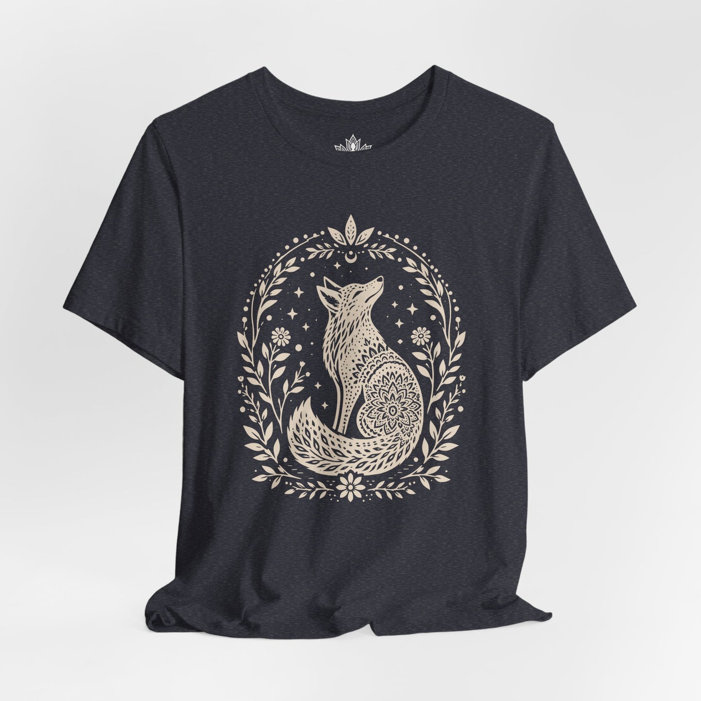 Boho Mandala Fox Linocut Tee