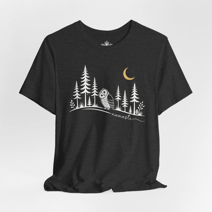 Namaste Forest Owl Tee