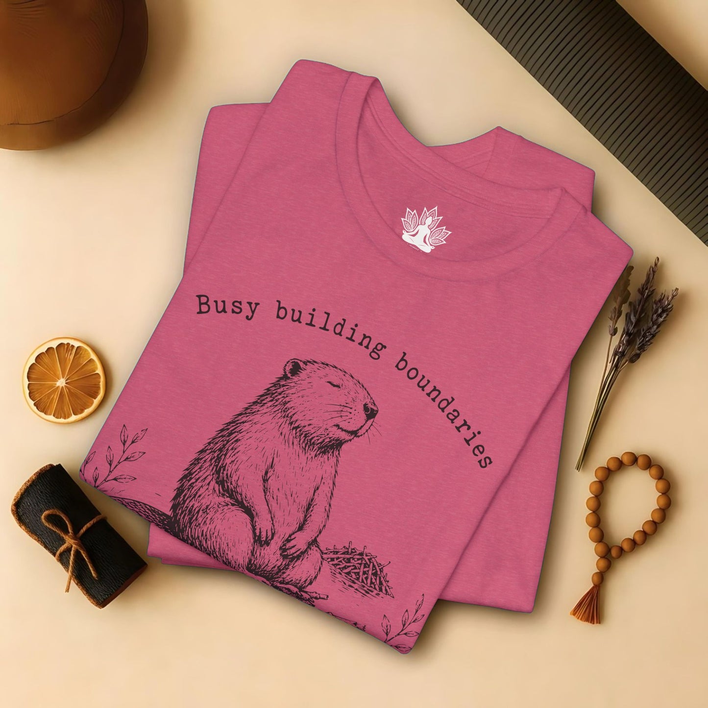 Busy Building Boundaries Beaver Tee