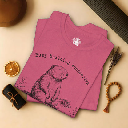 Busy Building Boundaries Beaver Tee