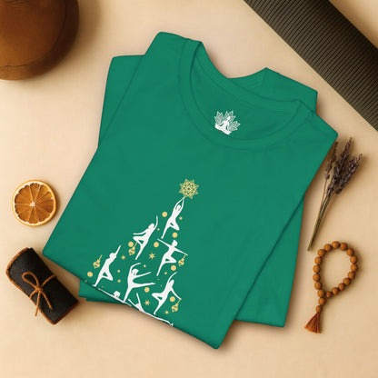 T-shirt de Noël Yoga Poses Christmas Tree – Pleine conscience