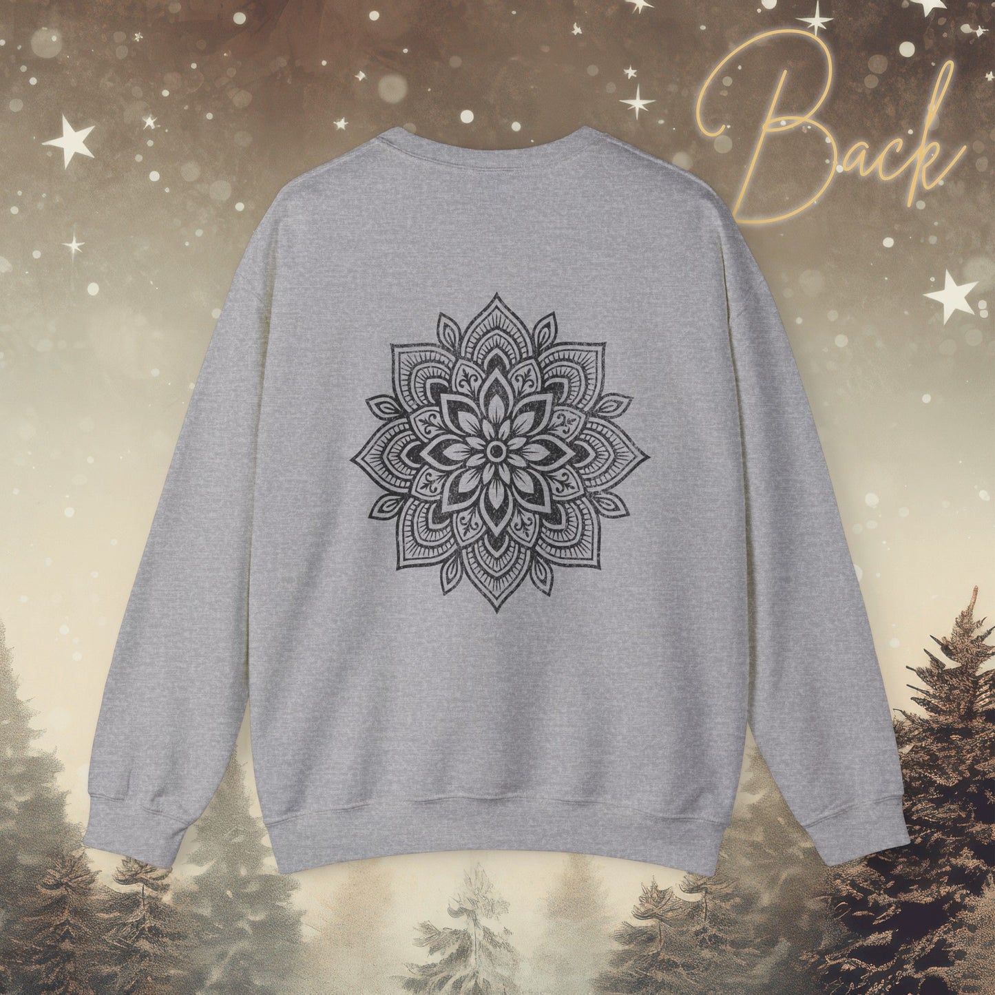 Cozy Breathe Sweater - Mandala Back Print