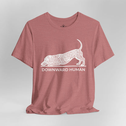 Teckel mandala 'Downward Human' - Chien Saucisse